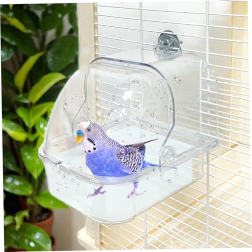 Heidouse Vogelbad für Käfig Clear Cleaning Badewanne Vogelkäfigzubehör 3.9x5.5x4.7 Sittichbad hängen mit Schubladendesign für Papageien, Mynahs, verhindern Flucht. Heidouse Vogelbad für Käfig Clear Cleaning Badewanne Vogelkäfigzubehör 3.9x5.5x4.7 Sittichbad hängen mit Schubladendesign für Papageien, Mynahs, verhindern Flucht. von Heidouse