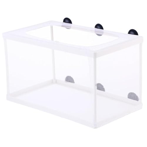 Heidouse Züchterbox für Fischtank, 6x5, 7x10 großer Fischzüchtungsbox, weißes Mesh Aquariumzüchter mit Saugbechern für die Brutbabys der Babys. von Heidouse