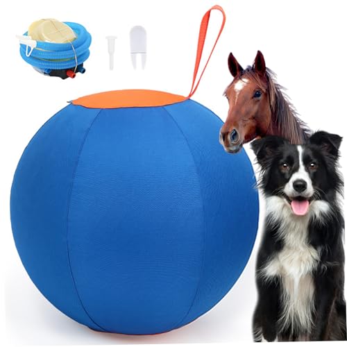 Herding Ball für Hunde, 21,65 Zoll aufblasbarer großer Hischball für mittlere und große Rassen, kompatibel mit Hirten, Viehhunden, Pferdspiel von Heidouse