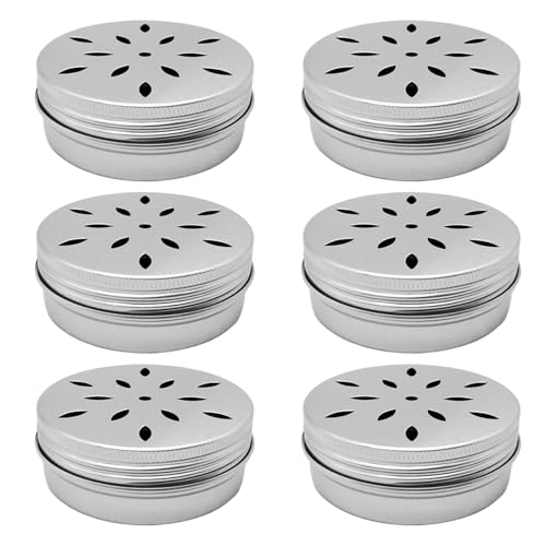 Hundetrainingsausrüstung, 6pcs 60g Zinnbehälter mit hohlen Deckeln, 2,7 x 1 Zoll Leere Aluminiumdosen für das Training von Hundenasen von Heidouse