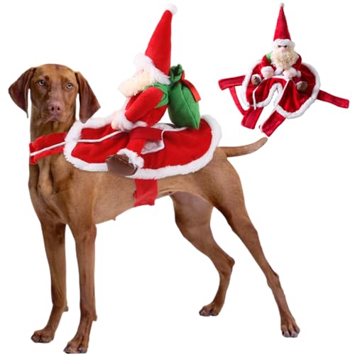 Santa Hundekostüm, Weihnachtsfest -Weihnachts -Outfit, lustige Haustierkostüme für kleine mittelgroße Haustiere Dress Up Cosplay Party von Heidouse