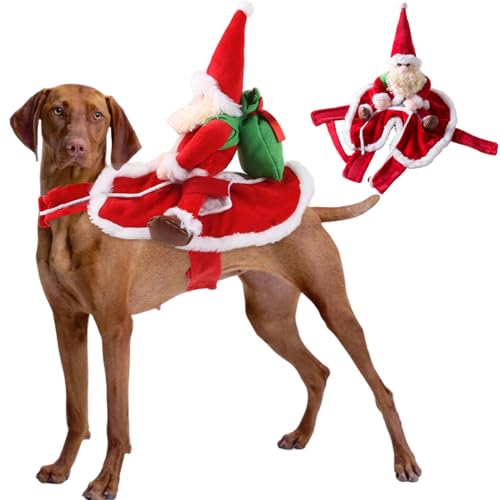 Santa Hundekostüm, Weihnachtsfest -Weihnachts -Outfit, lustige Haustierkostüme für kleine mittelgroße Haustiere Dress Up Cosplay Party von Heidouse