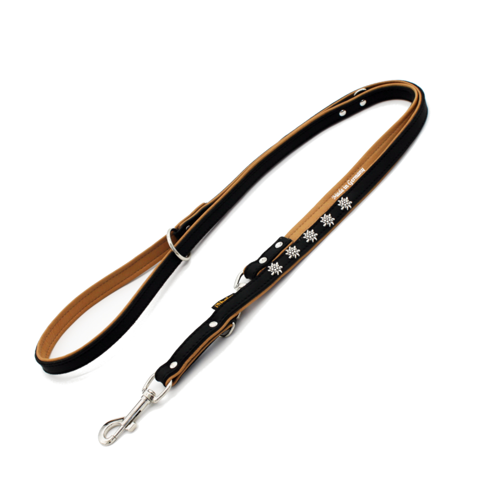 Heim Vorführleine Edelweiß, schwarz/natur - 200 cm lang, 18 mm breit Heim Vorführleine Edelweiß, schwarz/natur - 200 cm lang, 18 mm breit von Heim