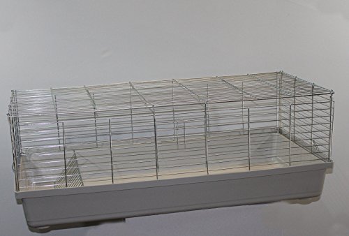 H1,20 m Hasenkäfig Nagerkäfig Kaninchenkäfig Käfig Stall Meerschweinchen weiß von Heimtiercenter