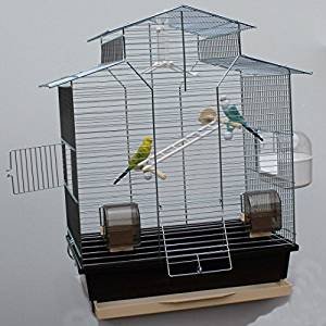 Vogelkäfig,Wellensittichkäfig,Exotenkäfig,60 cm Vogelkäfig Vogelbauer Wellensittich Kanarien Voliere Vogelhaus Käfig IZA 2 II braun von Heimtiercenter