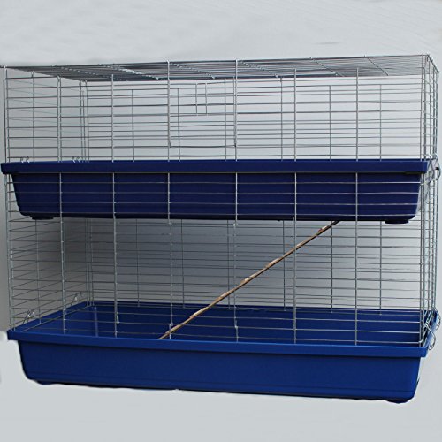 XXL 1,20 m doppel blau Hasenkäfig Meerschweinchenkäfig Kaninchenkäfig Kaninchen- und Meerschweinchenheim XXL 1,20 m doppel blau Hasenkäfig Meerschweinchenkäfig Kaninchenkäfig Kaninchen- und Meerschweinchenheim von Heimtiercenter