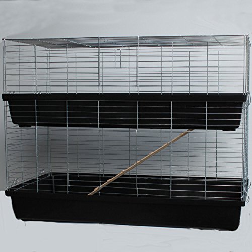 XXL 1,20 m schwarz doppel Hasenkäfig Meerschweinchenkäfig Kaninchen- und Meerschweinchenheim XXL 1,20 m schwarz doppel Hasenkäfig Meerschweinchenkäfig Kaninchen- und Meerschweinchenheim von Heimtiercenter
