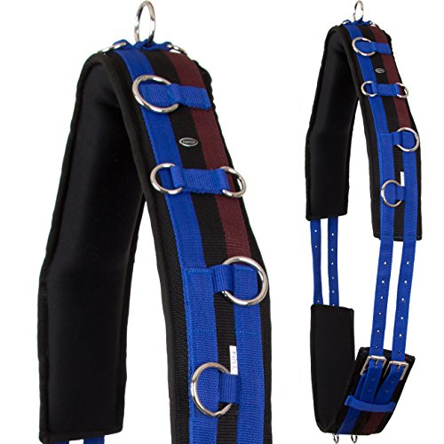 Heinick-Reitsport Qualitäts Neopren Longiergurt ~ Royalblue-Black ~ Warmblut Vollblut 13 Ringe von Heinick-Reitsport