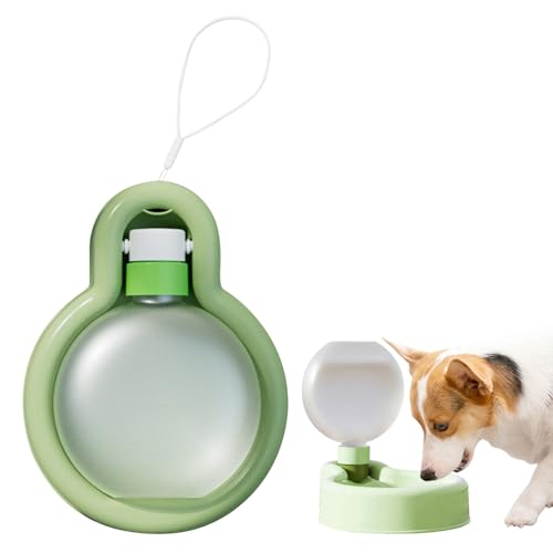Heiqlay Hundetrinkflasche für Unterwegs, 350ML Hunde Trinkflasche, Faltbar Trinkflasche Hunde für Unterwegs, Tragbare Auslaufsicherer Trinkflasche für Hunde Wandern und Campen (Grün) von Heiqlay
