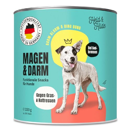 Gras-/Kotfressersnack für Hunde zur Unterstützung von Verdauung & empfindlichen Mägen, Flohsamenschalen Bierhefe Moor Inulin Ulmenrinde Insektenprotein, nachhaltig, Made in Germany, 330g 165 Stück Gras-/Kotfressersnack für Hunde zur Unterstützung von Verdauung & empfindlichen Mägen, Flohsamenschalen Bierhefe Moor Inulin Ulmenrinde Insektenprotein, nachhaltig, Made in Germany, 330g 165 Stück von Held & Hilde