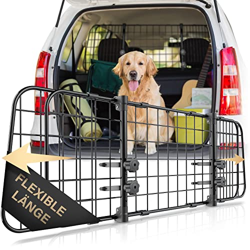 HELDENWERK Universal Kofferraum Trenngitter für Hunde - Auto Hundegitter zum Transport für deinen Hund - Schutzgitter mit Kopfstützen-Befestigung - Stufenlos verstellbares Kofferraumschutz Gitter HELDENWERK Universal Kofferraum Trenngitter für Hunde - Auto Hundegitter zum Transport für deinen Hund - Schutzgitter mit Kopfstützen-Befestigung - Stufenlos verstellbares Kofferraumschutz Gitter von HELDENWERK