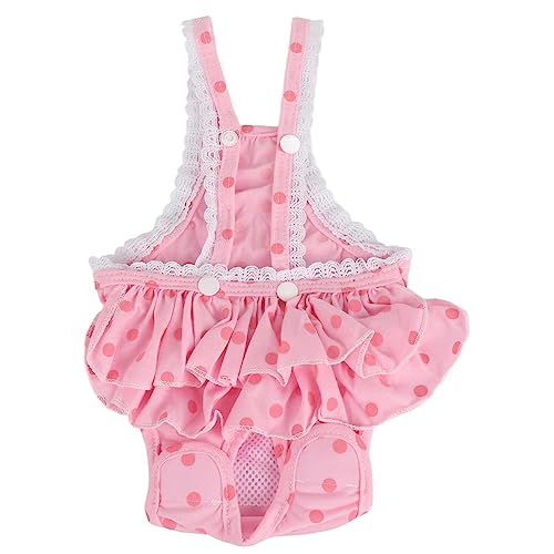 Baumwolle atmungsaktive Haustier -Hosentenderhose, Sanitärpunkte Menstruation Unterwäsche für Hunde Welpen verstellbar, weich bequem rosa lila Haustier Hosehosen atmungsaktiv (M) von Helhom