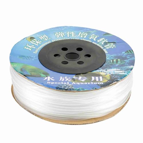 Helhom Aquariumluftleitungsrohr, PVC Flexibler Knickrohr, Fischtankluftpumpe frisches Salzwasser sicher 100 m Länge von Helhom