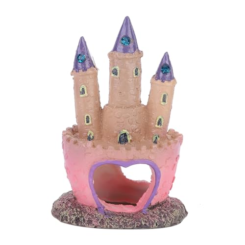 Helhom Harz Cartoon Castle Ornamente Landschaftsdekoration, niedliche sichere Fischtank Aquarium Reptilien Terrarium Dekor, farbiges Harzmaterial Helhom Harz Cartoon Castle Ornamente Landschaftsdekoration, niedliche sichere Fischtank Aquarium Reptilien Terrarium Dekor, farbiges Harzmaterial von Helhom