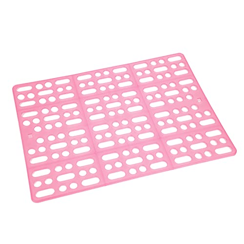 Helhom Kaninchen -Käfigmatten -Meerschweinchen -Nistkissen, leicht zu reinigende Plastikkäfigmatte für kleine Tiere, Nicht sicheres Kaninchenpolster, 34,5 x 25 x 0,5 cm (Rosa) von Helhom