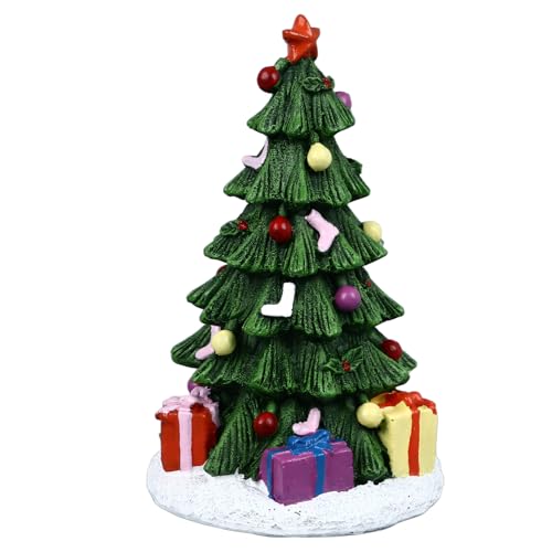 Helhom Weihnachtspanzerverzierung, Exquisite wunderschönes Harzaquarium, Basteldekoration für Heimlagendekor, Dekor einzigartige Fischtankdekoration (Weihnachtsbaum) von Helhom