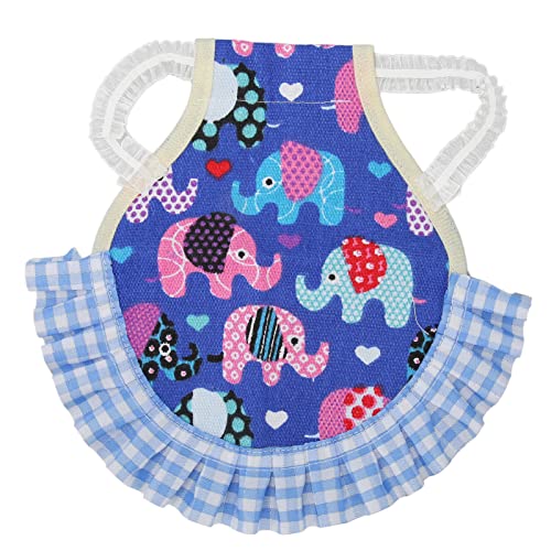 Hühnchen -Kabelbaum -Entenkabelbaum -Hühnchen -Weste, Premium weiche, atmungsaktive Plaid -Druck Rüschen Saum bequemes Haustier Geflügel Walking, Entengans grobes Stoff -Gummiband (Elefant) von Helhom