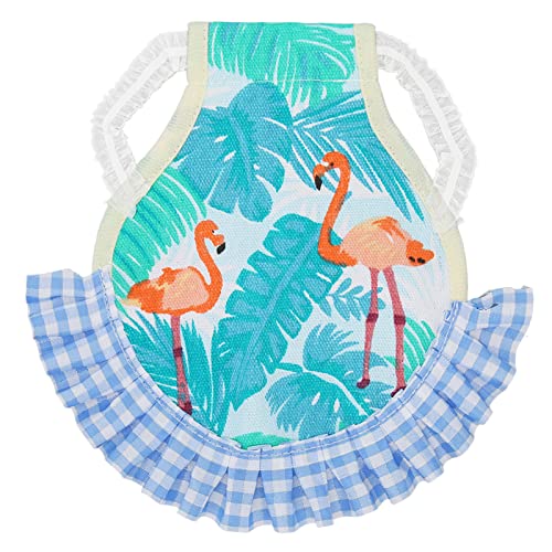 Hühnchen -Kabelbaum -Entenkabelbaum -Hühnchen -Weste, Premium weiche, atmungsaktive Plaid -Druck Rüschen Saum bequemes Haustier Geflügel Walking, Entengans grobes Stoff -Gummiband (Flamingo) von Helhom