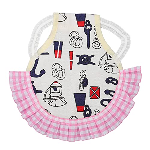 Hühnchen -Kabelbaum -Entenkabelbaum -Hühnchen -Weste, Premium weiche, atmungsaktive Plaid -Druck Rüschen Saum bequemes Haustier Geflügel Walking, Entengans grobes Stoff -Gummiband (Seemann) von Helhom