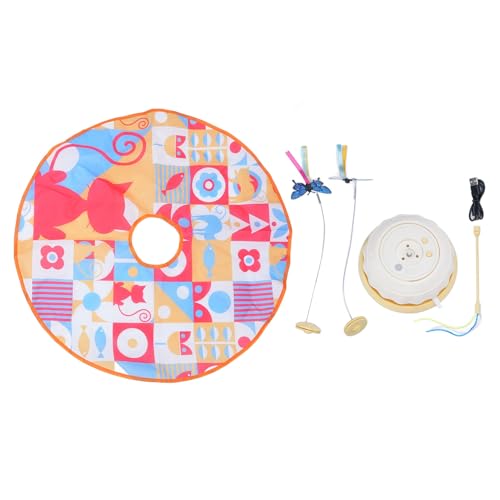 Interaktive Katzenspielzeug, lustige 360 -Grad -Rotation Drehkochen -Selbstunterhaltung Hell & Seek Cat Toy, Innenübungen Premium -Polyestermaterial 56 cm Durchmesser (Stil 1) von Helhom
