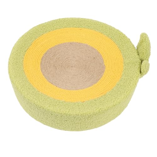 Katzen Kratz Bett Avocado geformtes Sisal-Seil-Kratz Kissen, Lounge Ergonomische Bequeme Haustier möbel, Indoor-Katzen-Sisal-Samt Material 15,75x15,75x3,94 Zoll von Helhom