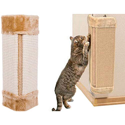 Katzenkratzer, Sisal -Hanf -Haustierkratzer, Wandmontage oder Stehkratzerspielzeug für Katzen zum Schutz von Möbeln und Linderung von Stress, Material 19 Zoll von Helhom