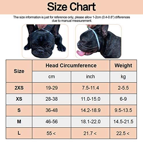 Kurze Schnauzenhund -Mündung, verstellbares atmungsaktives Mesh Bulldogge -Mündung verhindert beißend Bucking -Training, Bulldogs Chihuahuas Mops Polyester Mehrfarbig (Xx-small) von Helhom