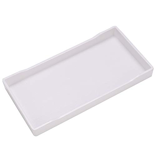 Plastik Anti -Slip -Tier -Nahrungsschale, Quadratfutter für Chamäleon Echsenreptilien Trinken Essen, weiße Schwarze 8.1x4.1x1.0in (Weiß) von Helhom