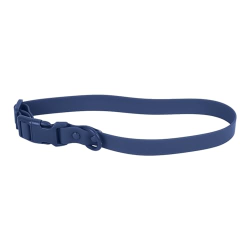 Verstellbarer Hundehalsband, rostfeste leicht zu reinigende weiche Flexible Bequeme PVC -Kragen, für Hunde Katzen Haustiere im Freien im Freien (Dunkelblau) von Helhom