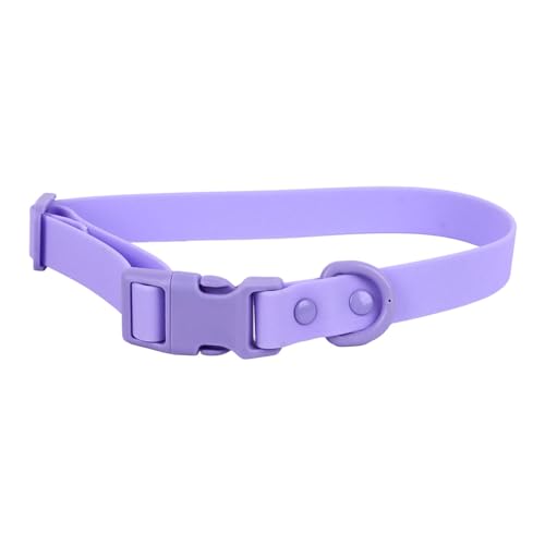 Verstellbarer Hundehalsband, rostfeste leicht zu reinigende weiche Flexible Bequeme PVC -Kragen, für Hunde Katzen Haustiere im Freien im Freien (Lila) von Helhom