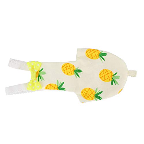 Vogelwindel, Papageienwindel, Vogelfluganzug waschbare süße Kleidung, Mini -Papagei -Haustier -Windeln Urin Proof Pink Kaninchen Ananas Baumwolle (L) von Helhom