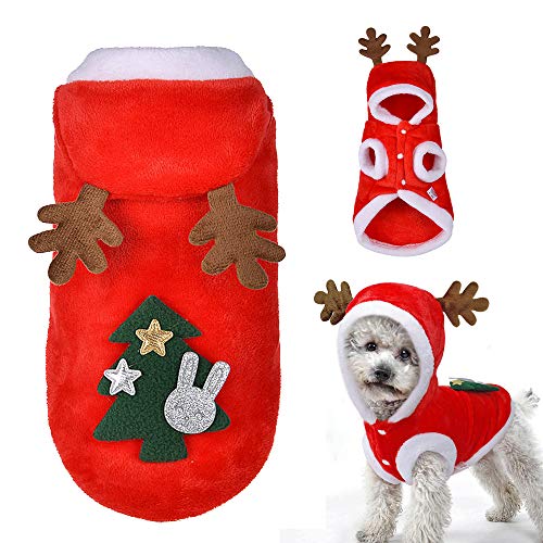 Weihnachten Elch Winter Hundemantel Weich warm, Haustier Hoodie Pullover Welpe Katze Kleidung Chihuahua Yorkshire Terrier Mops Bekleidung Weihnachten Elch Winter Hundemantel Weich warm, Haustier Hoodie Pullover Welpe Katze Kleidung Chihuahua Yorkshire Terrier Mops Bekleidung von Helhom