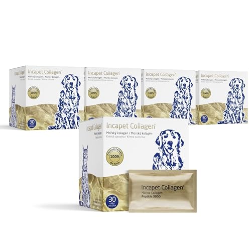 Helissa Collagen Incapet | Kollagen-Pulver für Haustiere | für Hunde, Pferde, Katzen | Gesunde Gelenke und Körper | Bestes Preis-Leistungs-Paket 4+1 gratis + Vitamin C von Helissa Collagen