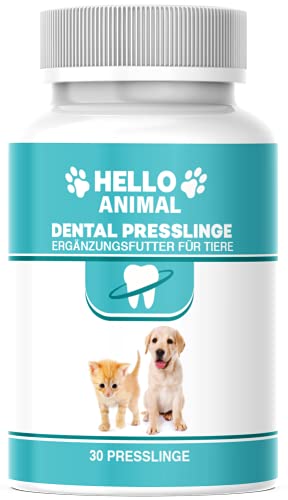 NEU: HelloAnimal DENTAL Presslinge für Hunde und Katzen – Zahnsteinentferner auch für Zwischenräume - Zahnreinigung und Zahnpflege –für Mundgeruch von Hello Animal