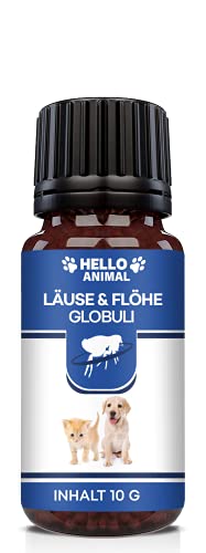 NEU: HelloAnimal® LÄUSE & FLÖHE Globuli für Hunde und Katzen bei Laus, Floh & Ungeziefer Befall - Flohschutz für Ihr Haustier mit SOFORTWIRKUNG von Hello Animal