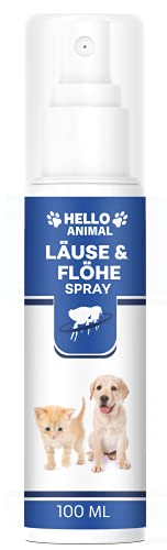NEU: HelloAnimal® LÄUSE & FLÖHE Spray für Hunde und Katzen bei Laus, Floh & Ungeziefer Befall - Flohschutz für Ihr Haustier mit SOFORTWIRKUNG von Hello Animal