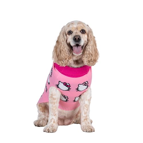Hello Kitty Jazwares Hello Kitty Hundepullover mit Charakter-Design, rosa Strickstoff, offizielles Sanrio-Produkt von Jazwares, Größe M Hello Kitty Jazwares Hello Kitty Hundepullover mit Charakter-Design, rosa Strickstoff, offizielles Sanrio-Produkt von Jazwares, Größe M von Hello Kitty