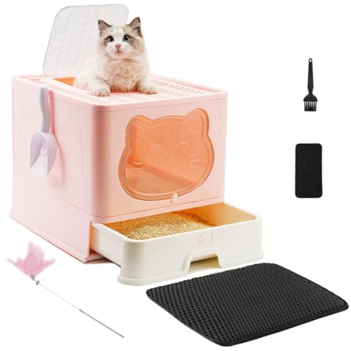 HelloMiao Vollständig Geschlossene Katzentoilette mit Deckel Schubladentyp Desodorierende Cat Litter Box Gross Faltbare Katzen klo mit Haustier-Kunststoffschaufel Geeignet HelloMiao Vollständig Geschlossene Katzentoilette mit Deckel Schubladentyp Desodorierende Cat Litter Box Gross Faltbare Katzen klo mit Haustier-Kunststoffschaufel Geeignet von HelloMiao