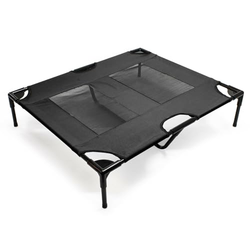 16_0002720 Hundebett, für den Außenbereich, erhöhtes Bett, 92 cm, schwarz, Oxford-Stoff, 25 kg 16_0002720 Hundebett, für den Außenbereich, erhöhtes Bett, 92 cm, schwarz, Oxford-Stoff, 25 kg von Helloshop26