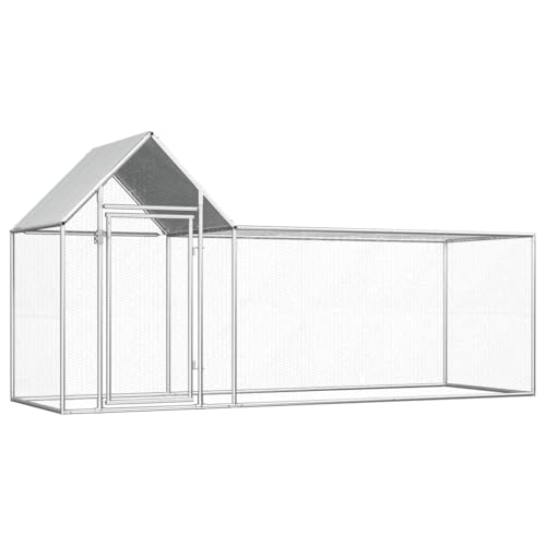 Hühnerstall 3 x 1 x 1,5 m, verzinkter Stahl, Dach wasserdicht 02_0001713 von Helloshop26