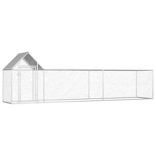 Hühnerstall 5 x 1 x 1,5 m, verzinkter Stahl, Dach wasserdicht 02_0001716 von Helloshop26