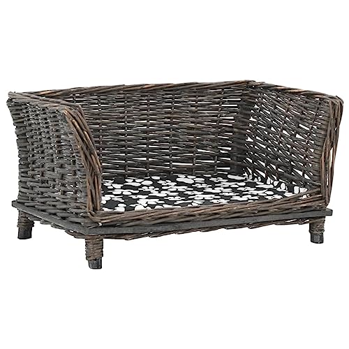 Hundebett mit Kissen grau 50 x 33 x 30 cm Weide natur 02_0001628 Hundebett mit Kissen grau 50 x 33 x 30 cm Weide natur 02_0001628 von Helloshop26