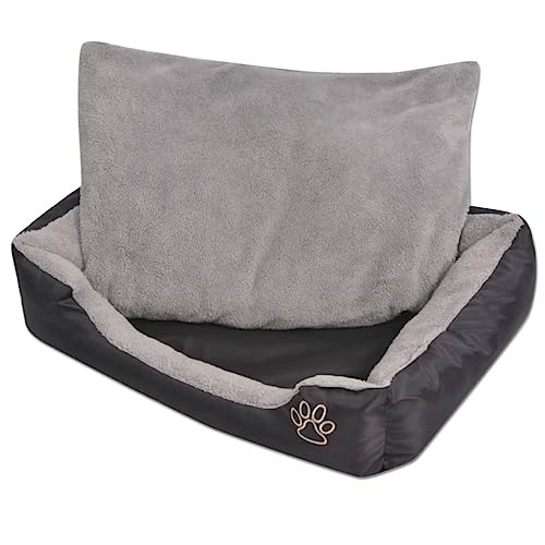 Hundebett mit gepolstertem Kissen 110 cm schwarz 02_0001576 Hundebett mit gepolstertem Kissen 110 cm schwarz 02_0001576 von Helloshop26