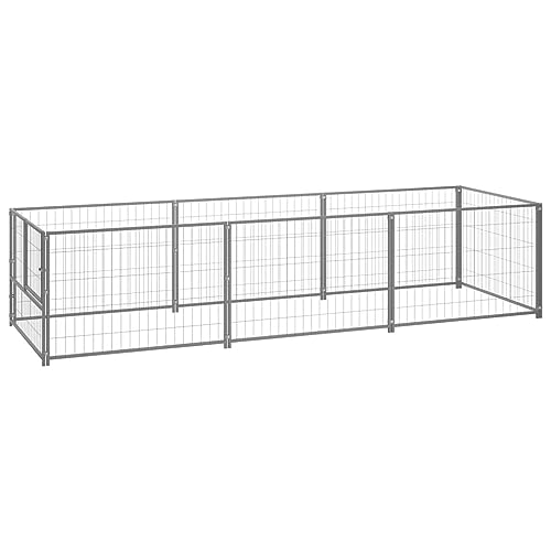 Hundehütte für den Außenbereich, Freigehege, Tiere, Hunde, silberfarben, 3 m², Stahl, 02_0000264 Hundehütte für den Außenbereich, Freigehege, Tiere, Hunde, silberfarben, 3 m², Stahl, 02_0000264 von Helloshop26
