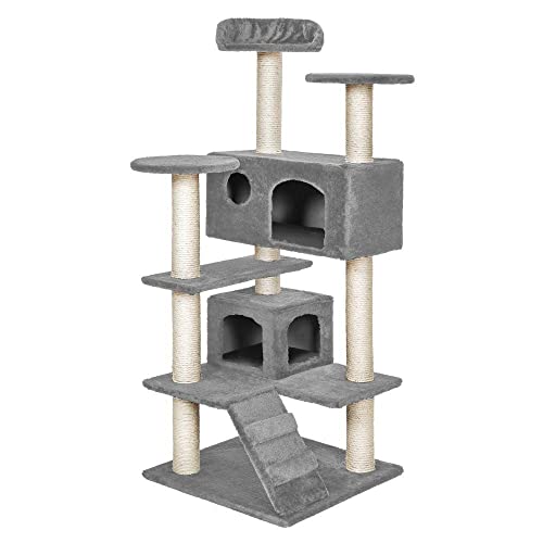 Kratzbaum 131 cm grau 3708106 Kratzbaum 131 cm grau 3708106 von Helloshop26