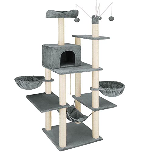Kratzbaum 165 cm dunkelgrau 3708099 Kratzbaum 165 cm dunkelgrau 3708099 von Helloshop26