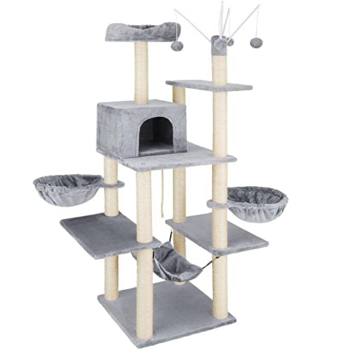 Kratzbaum 165 cm grau 3708098 Kratzbaum 165 cm grau 3708098 von Helloshop26