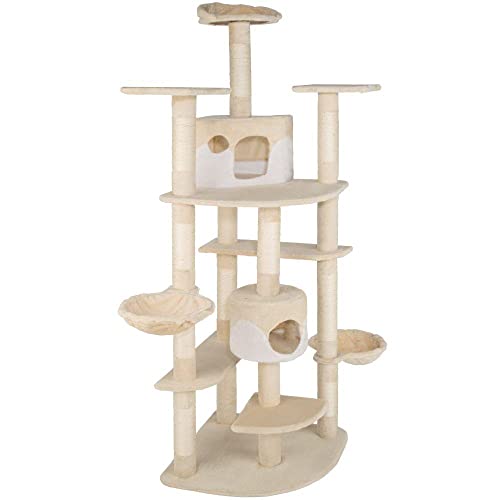 Kratzbaum 204 cm beige/weiß 3708114 Kratzbaum 204 cm beige/weiß 3708114 von Helloshop26