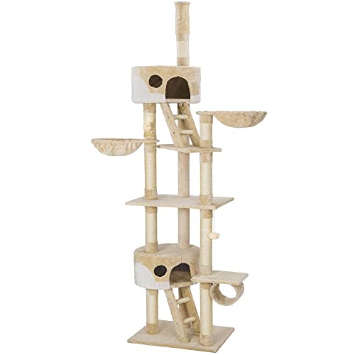 Kratzbaum 260 cm beige/weiß 3708093 Kratzbaum 260 cm beige/weiß 3708093 von Helloshop26