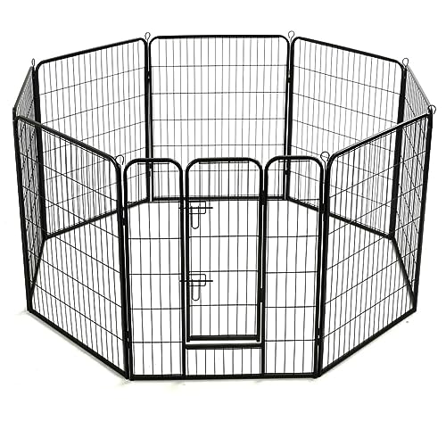 Laufgitter für Hunde Welpen Tiere 8 Elemente Stahl 80 x 100 cm schwarz 02_0000567 Laufgitter für Hunde Welpen Tiere 8 Elemente Stahl 80 x 100 cm schwarz 02_0000567 von Helloshop26